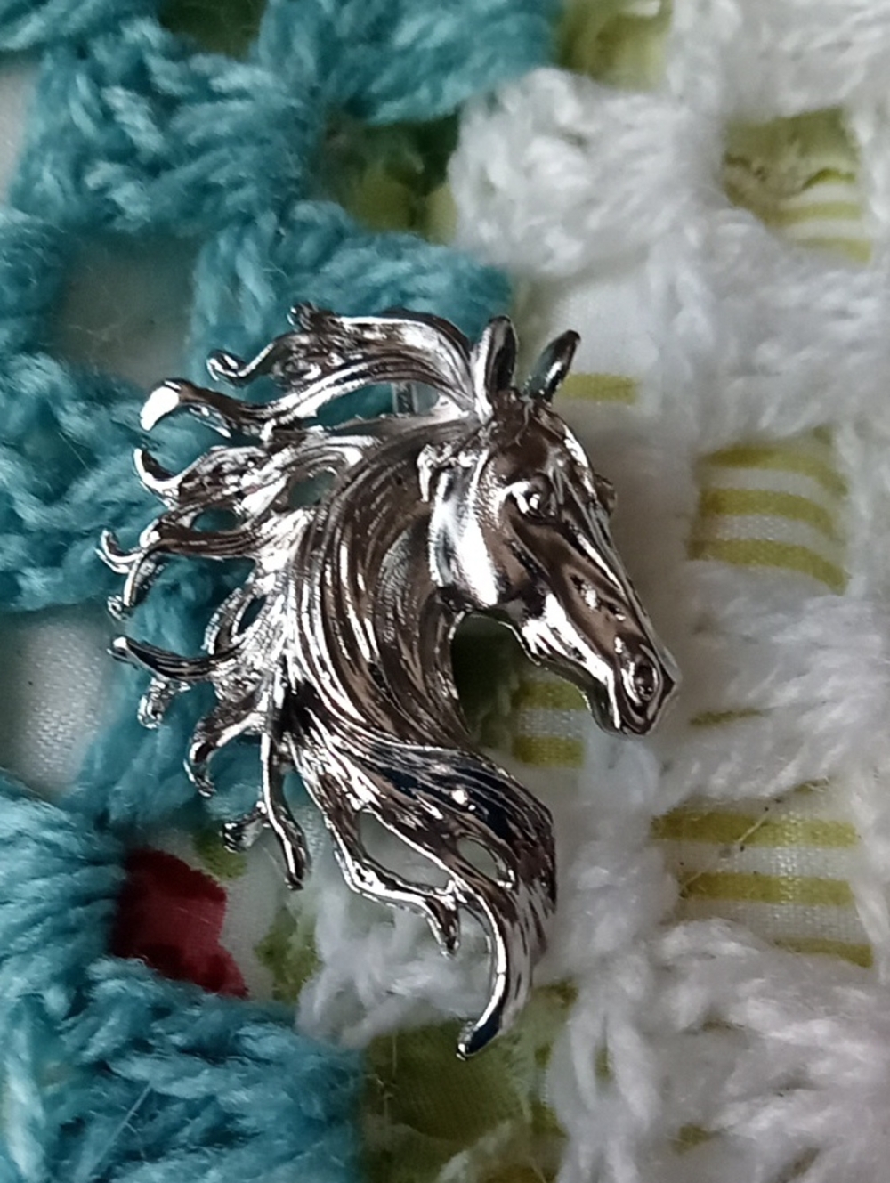 Silver Horse Brooch